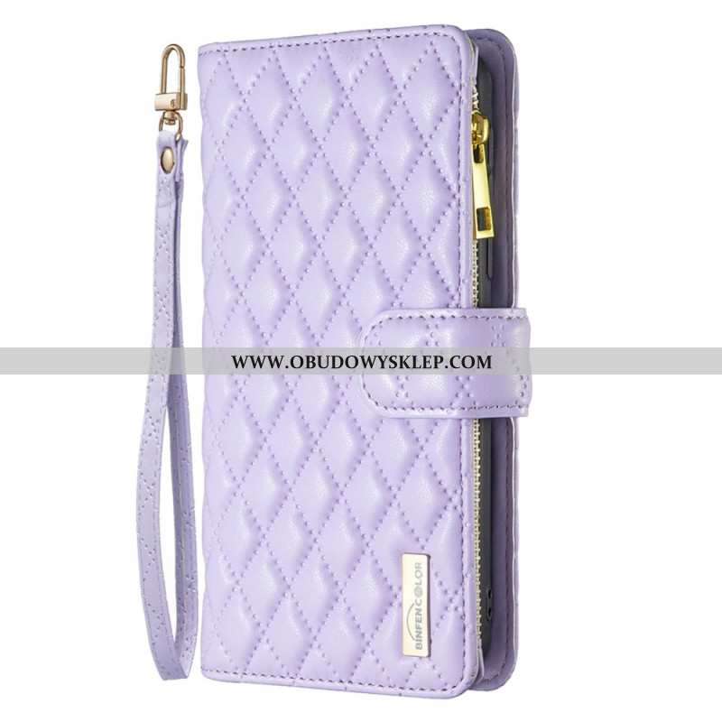 Etui Folio Samsung Galaxy S24 Fe Pikowany Portfel Binfen Color