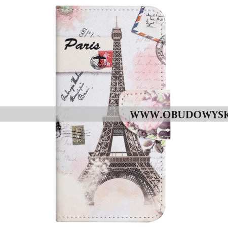 Etui Folio Samsung Galaxy S24 Fe Zabytkowa Wieża Eiffla Etui Ochronne