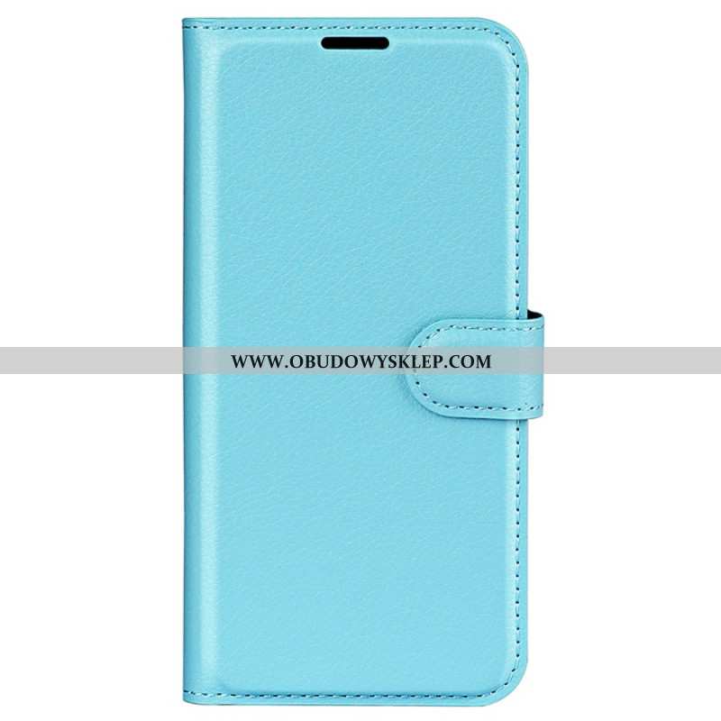 Etui Folio Samsung Galaxy S24 Plus 5g Klasyczna Sztuczna Skóra Litchi Etui Ochronne
