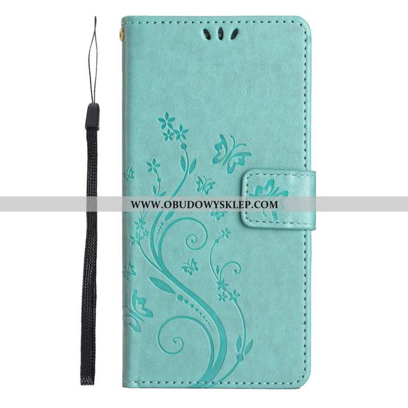 Etui Folio Xiaomi 14t Kwiatowy Z Paskiem Etui Ochronne