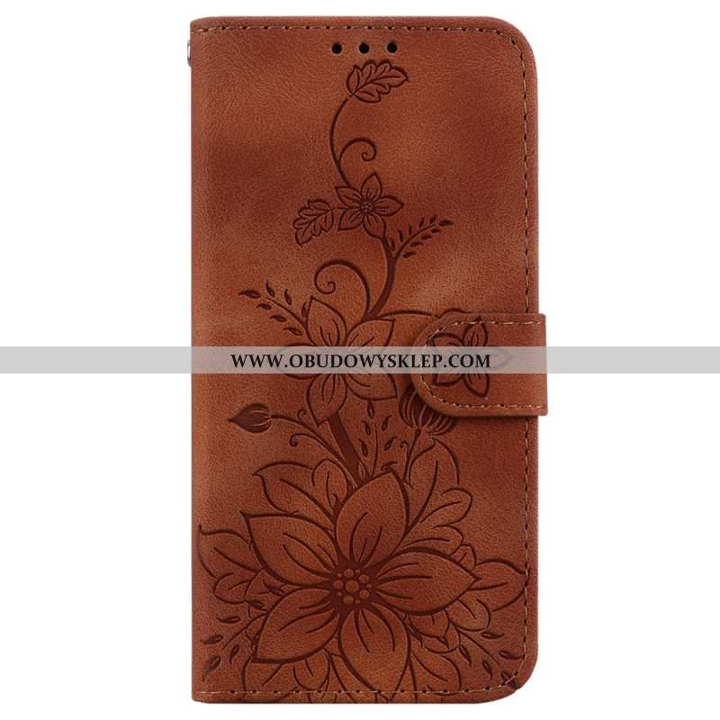 Etui Folio Xiaomi 14t Pro Z Nadrukiem Lilii Etui Ochronne