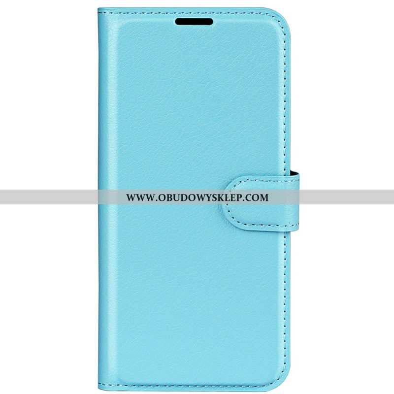 Etui Folio Xiaomi Redmi Note 13 4g Klasyczna Sztuczna Skóra Litchi Etui Ochronne