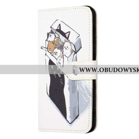 Etui Folio Xiaomi Redmi Note 13 4g Koty W Pudełku Na Smycze
