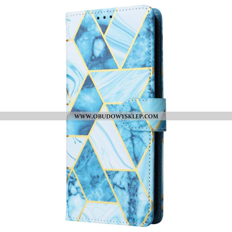 Etui Folio Xiaomi Redmi Note 13 Pro 4g Marmurkowy Wzór Z Paskiem