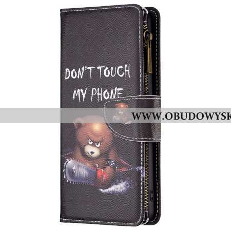 Etui Folio Xiaomi Redmi Note 13 Pro 4g Portfel Niebezpiecznego Niedźwiedzia Z Paskiem Etui Ochronne