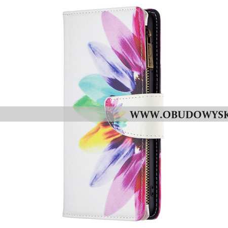 Etui Folio Xiaomi Redmi Note 13 Pro 4g Portfel W Akwarelowe Kwiaty Z Paskiem