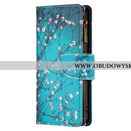 Etui Folio Xiaomi Redmi Note 13 Pro 4g Portfel W Gałązki Kwiatowe Z Paskiem