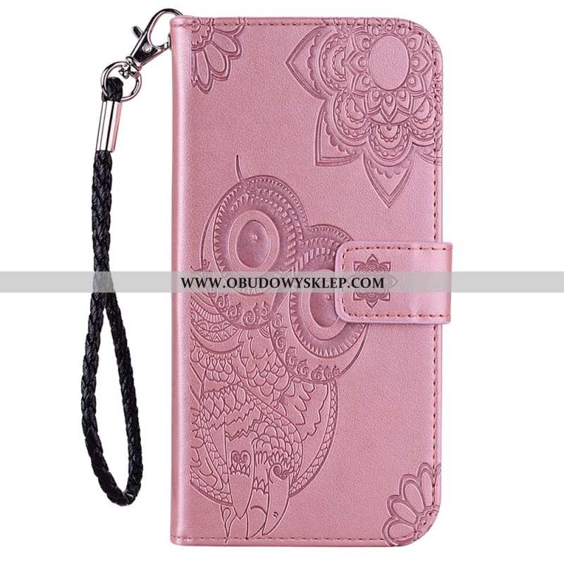 Etui Folio Xiaomi Redmi Note 13 Pro 5g Wzór Sowy Z Paskiem Etui Ochronne