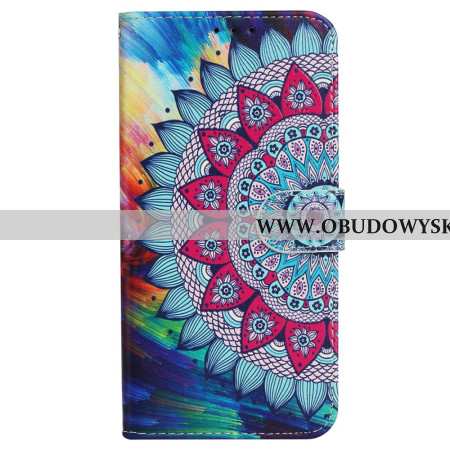 Etui Folio iPhone 16 Plus Wzór Paska Mandali Etui Ochronne