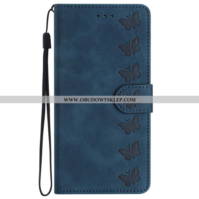 Etui Folio iPhone 16 Pro Fryz Motyli Etui Ochronne