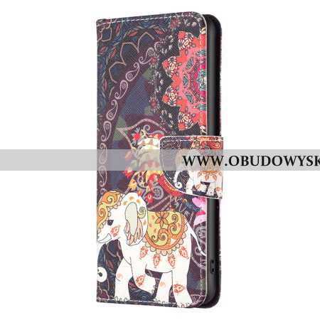 Etui Folio iPhone 16 Pro Max Słoń Plemienny Etui Ochronne