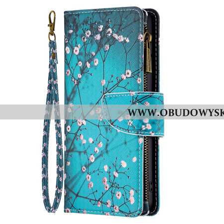 Etui Folio iPhone 16 Pro Portfel W Kwiaty Śliwy