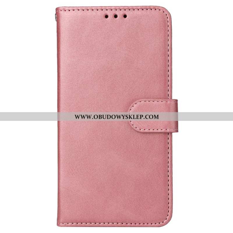Etui Folio iPhone 16 Zwykły Skórzany Model Z Paskiem Etui Ochronne
