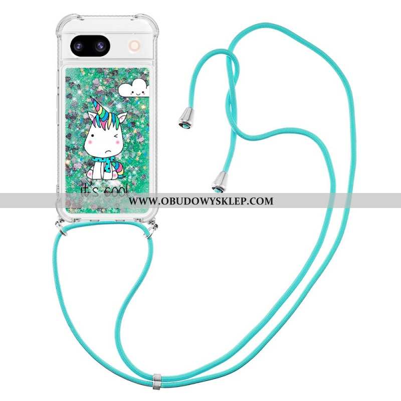 Etui Google Pixel 8a Zabawny Wzór Ze Sznurka Z Cekinami Etui Ochronne