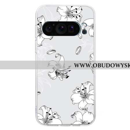 Etui Google Pixel 9 Białe Kwiaty
