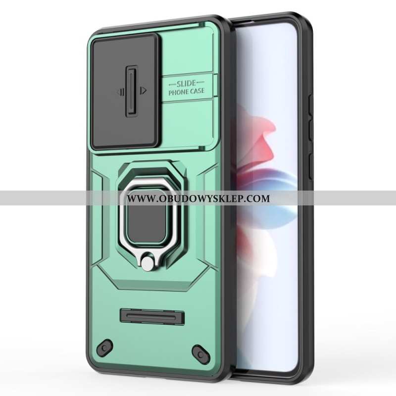 Etui Oppo Reno 11f 5g Odporna Na Działanie Pierścieni Przesuwana Osłona Aparatu Etui Ochronne