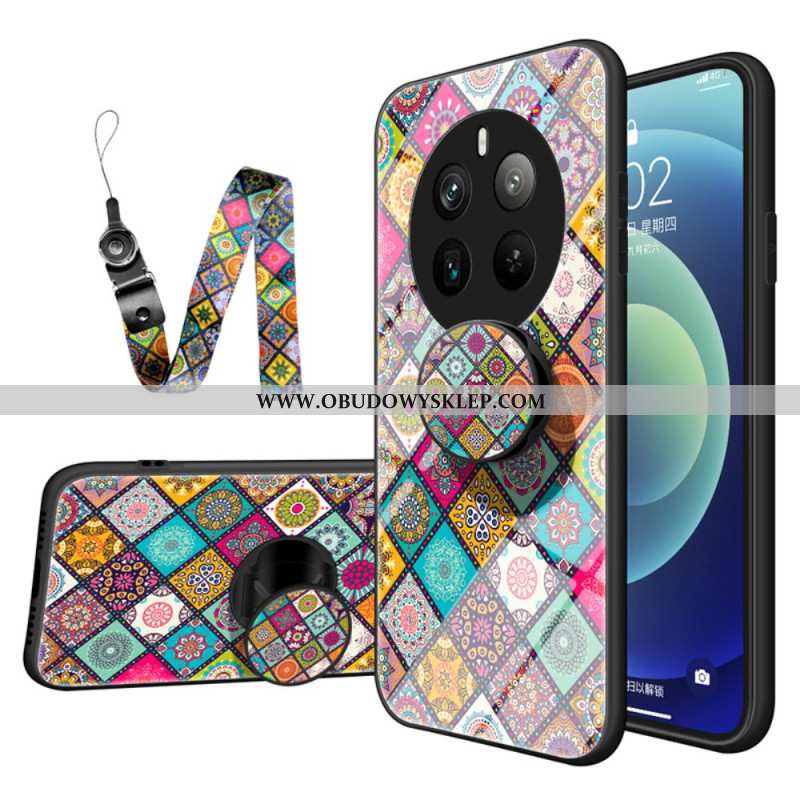 Etui Realme 12 Pro / 12 Pro Plus Patchworkowa Podpórka I Smycz Etui Ochronne