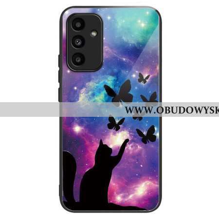 Etui Samsung Galaxy A15 5g Kot I Motyle Ze Szkła Hartowanego