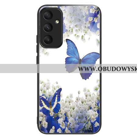 Etui Samsung Galaxy A55 5g Niebieskie Motyle Ze Szkła Hartowanego