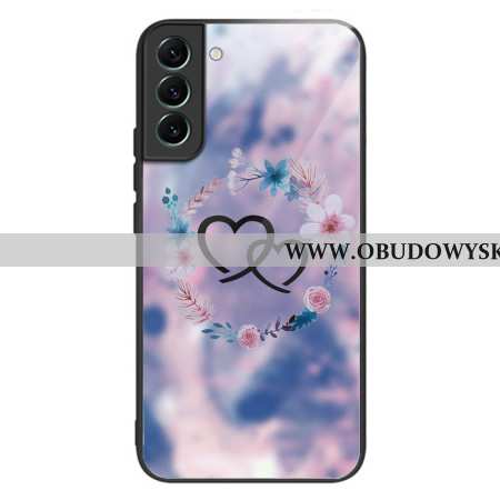 Etui Samsung Galaxy S24 5g Serca I Kwiaty Ze Szkła Hartowanego