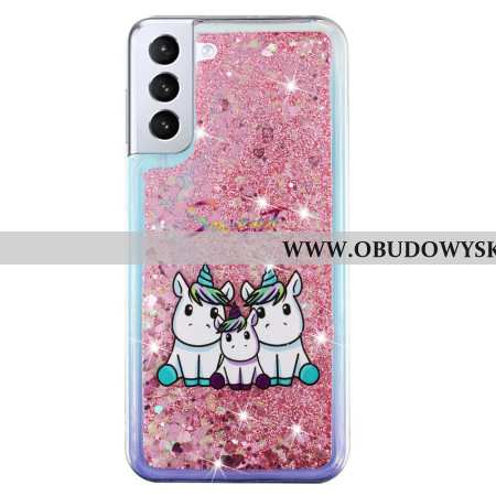 Etui Samsung Galaxy S24 Plus 5g Trzy Jednorożce W Płynie I Brokacie Etui Ochronne