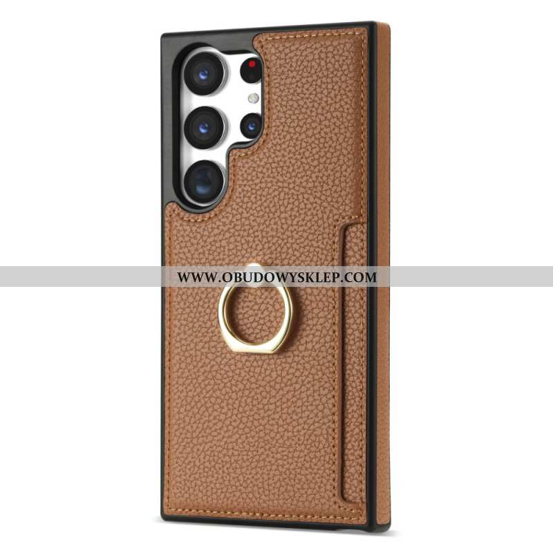 Etui Samsung Galaxy S24 Ultra 5g Z Obsługą Pierścienia I Portfelem