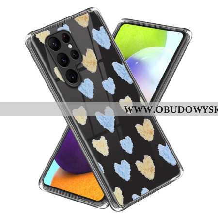 Etui Samsung Galaxy S24 Ultra 5g Żółte I Niebieskie Serca Etui Ochronne