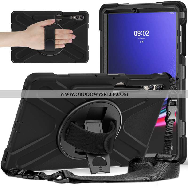 Etui Samsung Galaxy Tab S9 Plus Podpórka Paska I Pasek Na Ramię Etui Ochronne