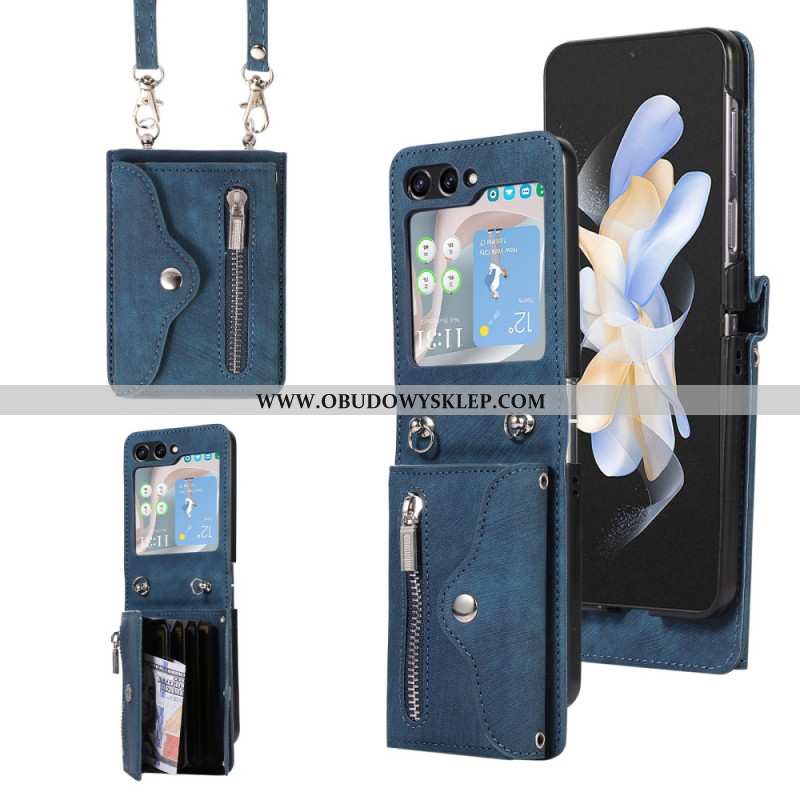 Etui Samsung Galaxy Z Flip 5 Portfel Z Paskiem Na Ramię Etui Ochronne