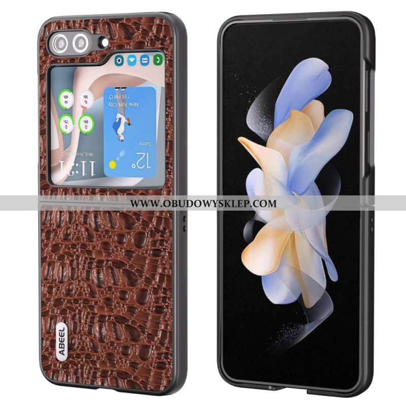 Etui Samsung Galaxy Z Flip 5 Styl Skóry Krokodyla Abeel
