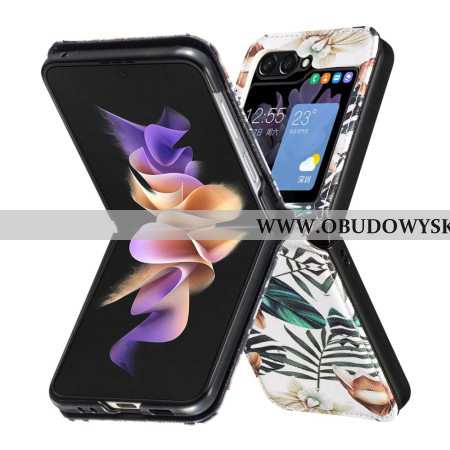 Etui Samsung Galaxy Z Flip 6 Liście I Kwiaty