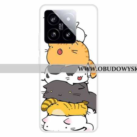 Etui Xiaomi 14 Ułożone Koty
