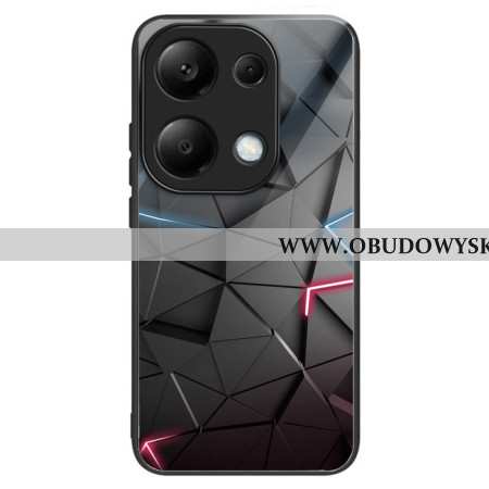 Etui Xiaomi Redmi Note 13 Pro 4g CZarne Trójkąty Ze Szkła Hartowanego Etui Ochronne