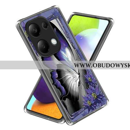 Etui Xiaomi Redmi Note 13 Pro 4g Fioletowy Motyl Etui Ochronne
