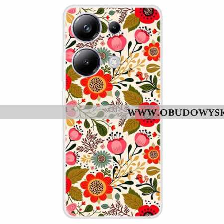 Etui Xiaomi Redmi Note 13 Pro 4g Kolorowe Kwiaty Etui Ochronne