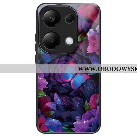 Etui Xiaomi Redmi Note 13 Pro 4g Kolorowe Motyle Ze Szkła Hartowanego
