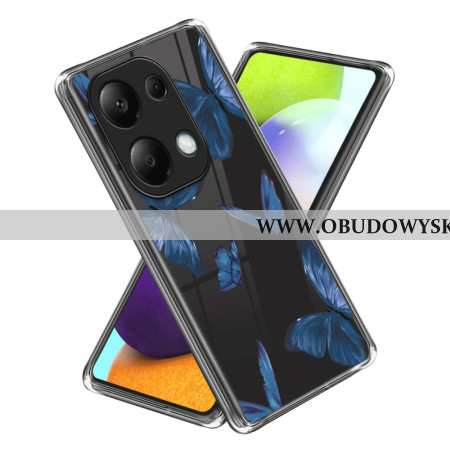 Etui Xiaomi Redmi Note 13 Pro 4g Niebieskie Motyle Etui Ochronne
