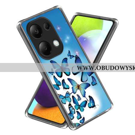 Etui Xiaomi Redmi Note 13 Pro 4g Niebieskie Motyle Etui Ochronne