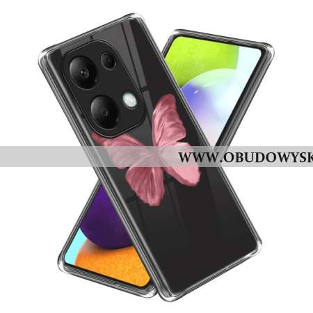 Etui Xiaomi Redmi Note 13 Pro 4g Różowy Motyl Etui Ochronne