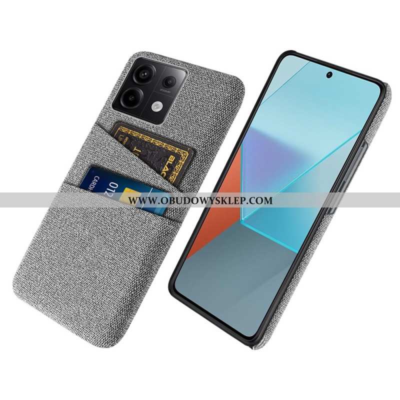Etui Xiaomi Redmi Note 13 Pro 5g Podwójne Etui Na Karty Z Tkaniny