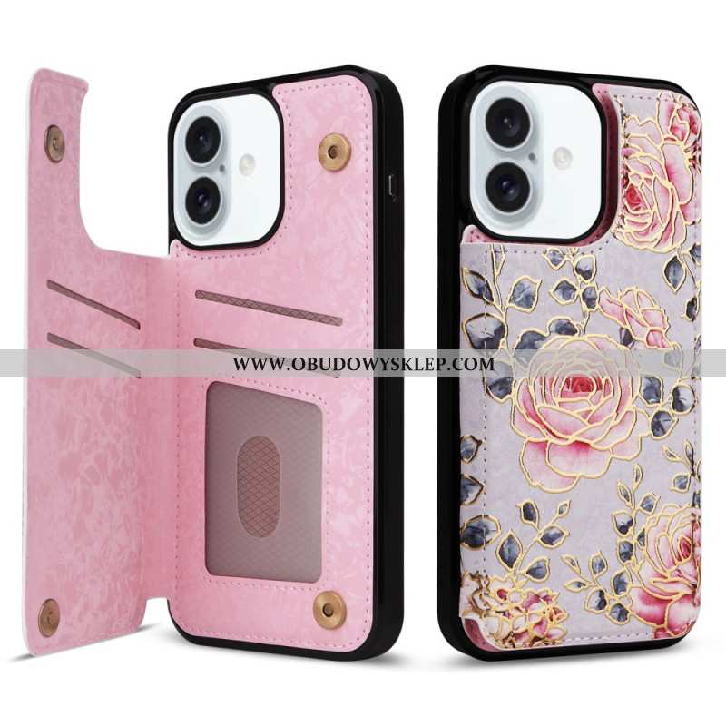 Etui iPhone 16 Plus Ochrona Rfid Kwiatów