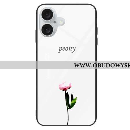 Etui iPhone 16 Plus Szkło Hartowane W Kolorze Piwonii