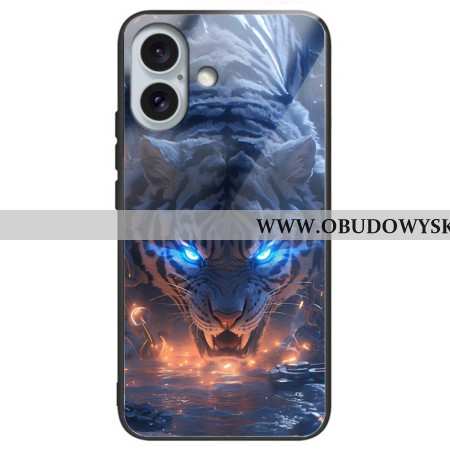 Etui iPhone 16 Plus Szkło Hartowane Z Nadrukiem Tygrysa