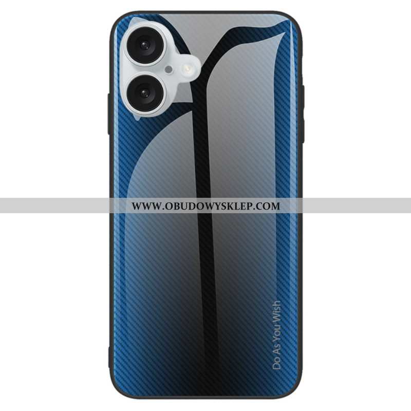 Etui iPhone 16 Plus Szkło Hartowane Z Włókna Węglowego