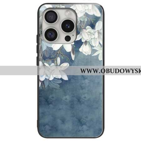 Etui iPhone 16 Pro Max Szkło Hartowane Z Nadrukiem Magnolii Etui Ochronne