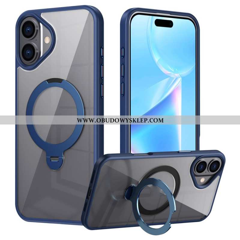 Etui iPhone 16 Przezroczysty Magnetyczny Uchwyt Pierścieniowy