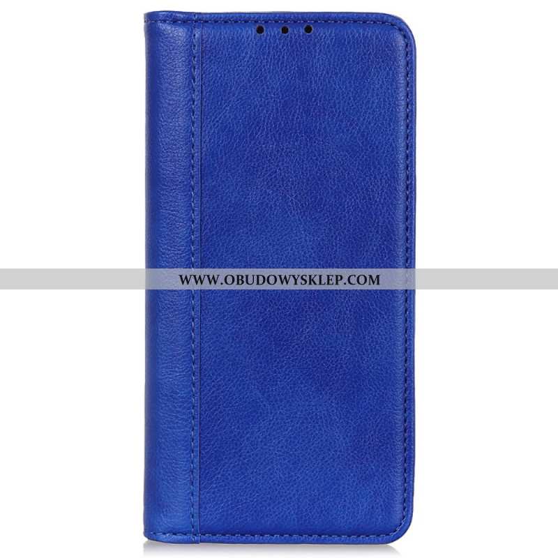 Flip Kotelot Google Pixel 8a Etui Na Telefon Skóra Dwoinowa O Fakturze Litchi