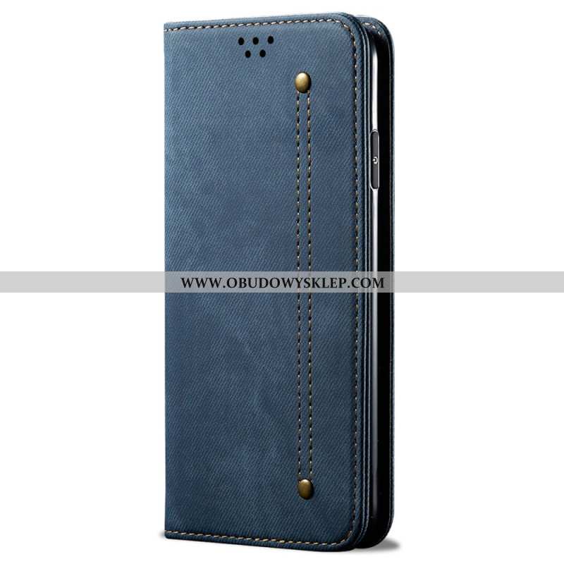 Flip Kotelot Oppo Reno 12 5g Etui Na Telefon Tkanina Dżinsowa