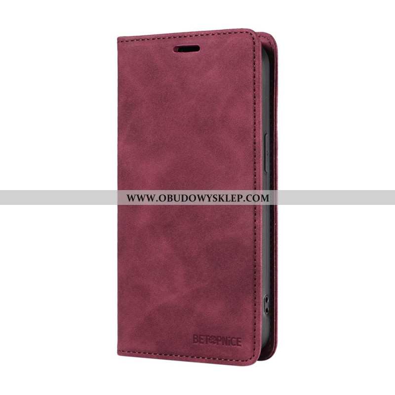 Flip Kotelot Oppo Reno 12f 5g Etui Na Telefon Efekt Zamszu Z Blokadą Rfid Betopnice