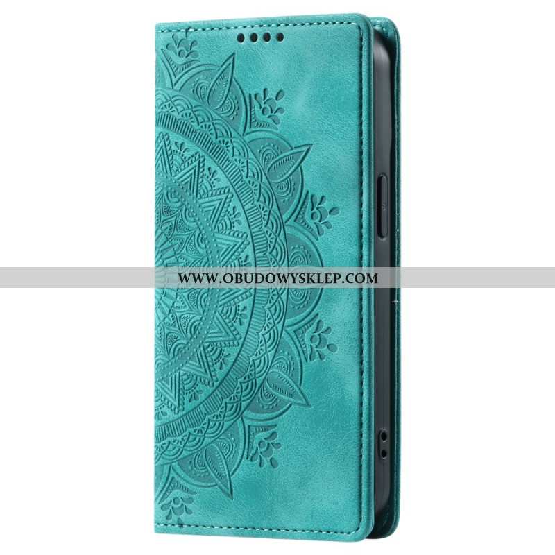 Flip Kotelot Samsung Galaxy S24 Fe Etui Na Telefon Efekt Zamszu Mandali